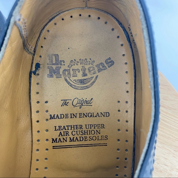 Vintage 90s Dr Martens Wing  Tip Oxfords Leather Shoes Made in England - Picture 2 of 11